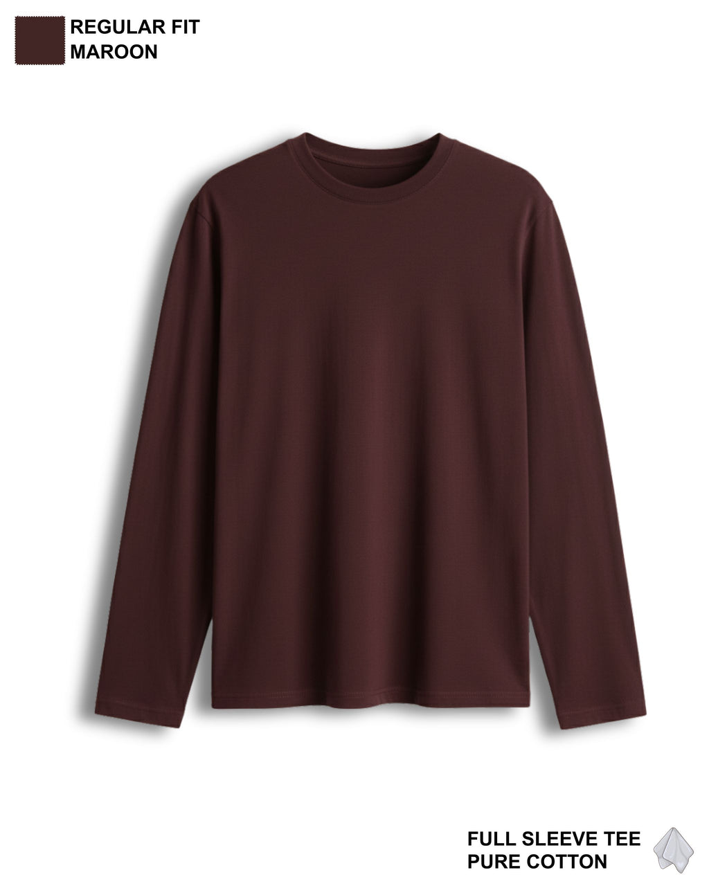 FORME Full Sleeve T-Shirt Maroon