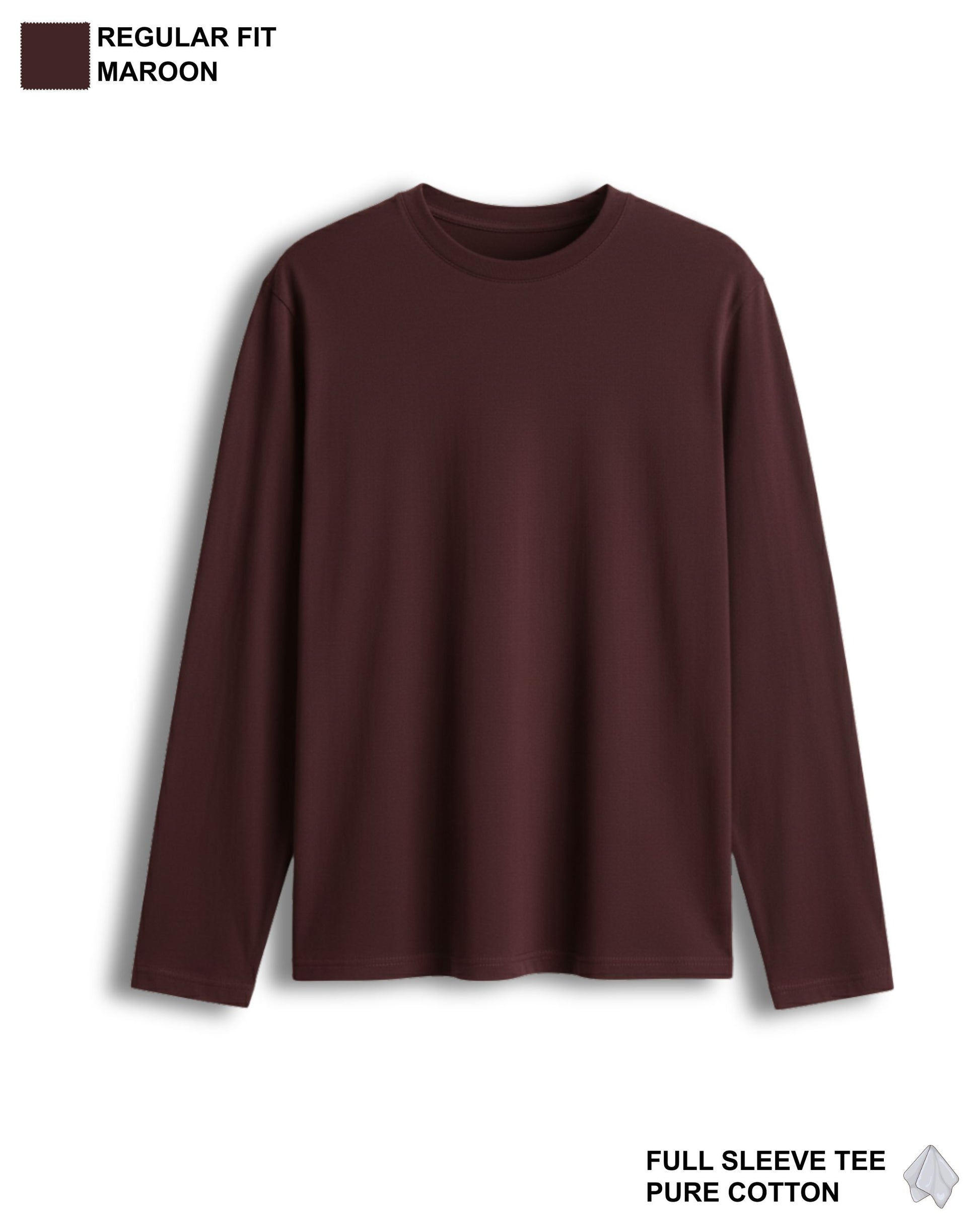 FORME Full Sleeve T-Shirt Maroon