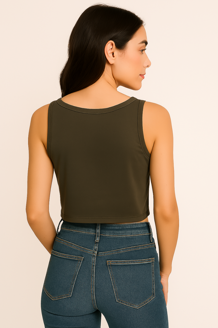 Women's Plain Crop Tank