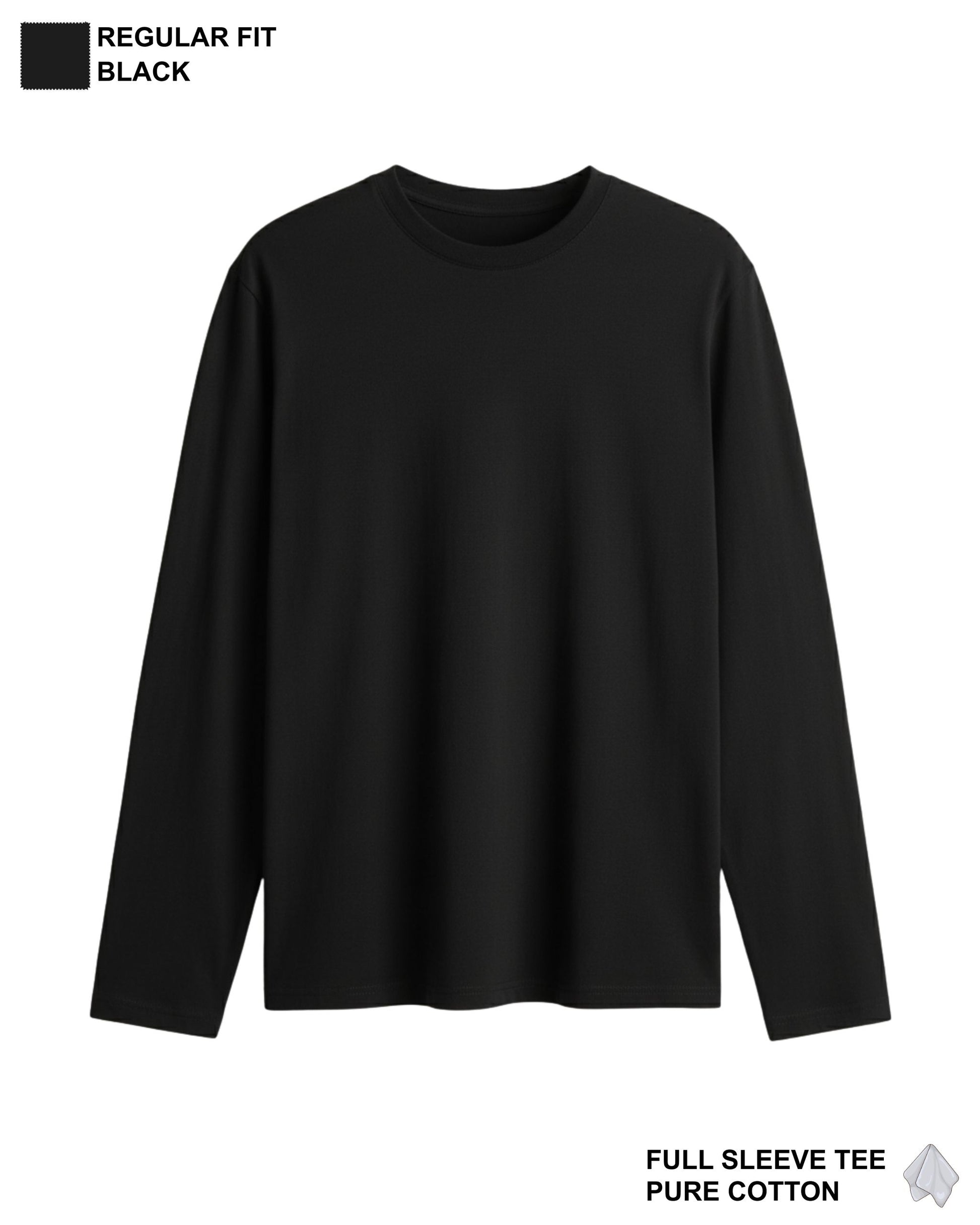 FORME Full Sleeve T-Shirt Black