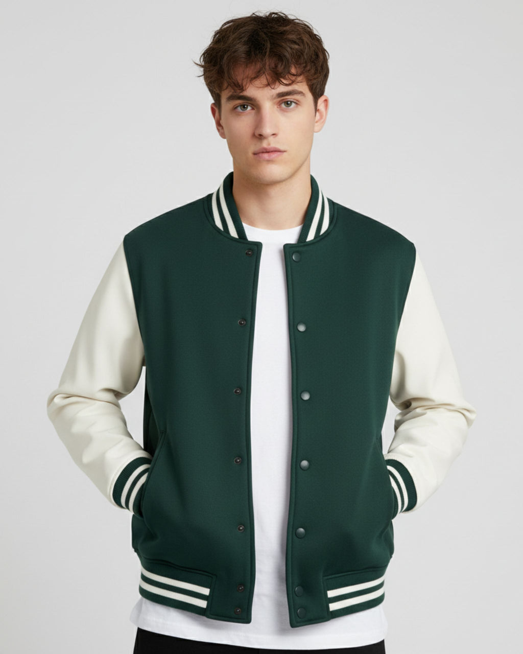 Varsity Jacket Bottle Green
