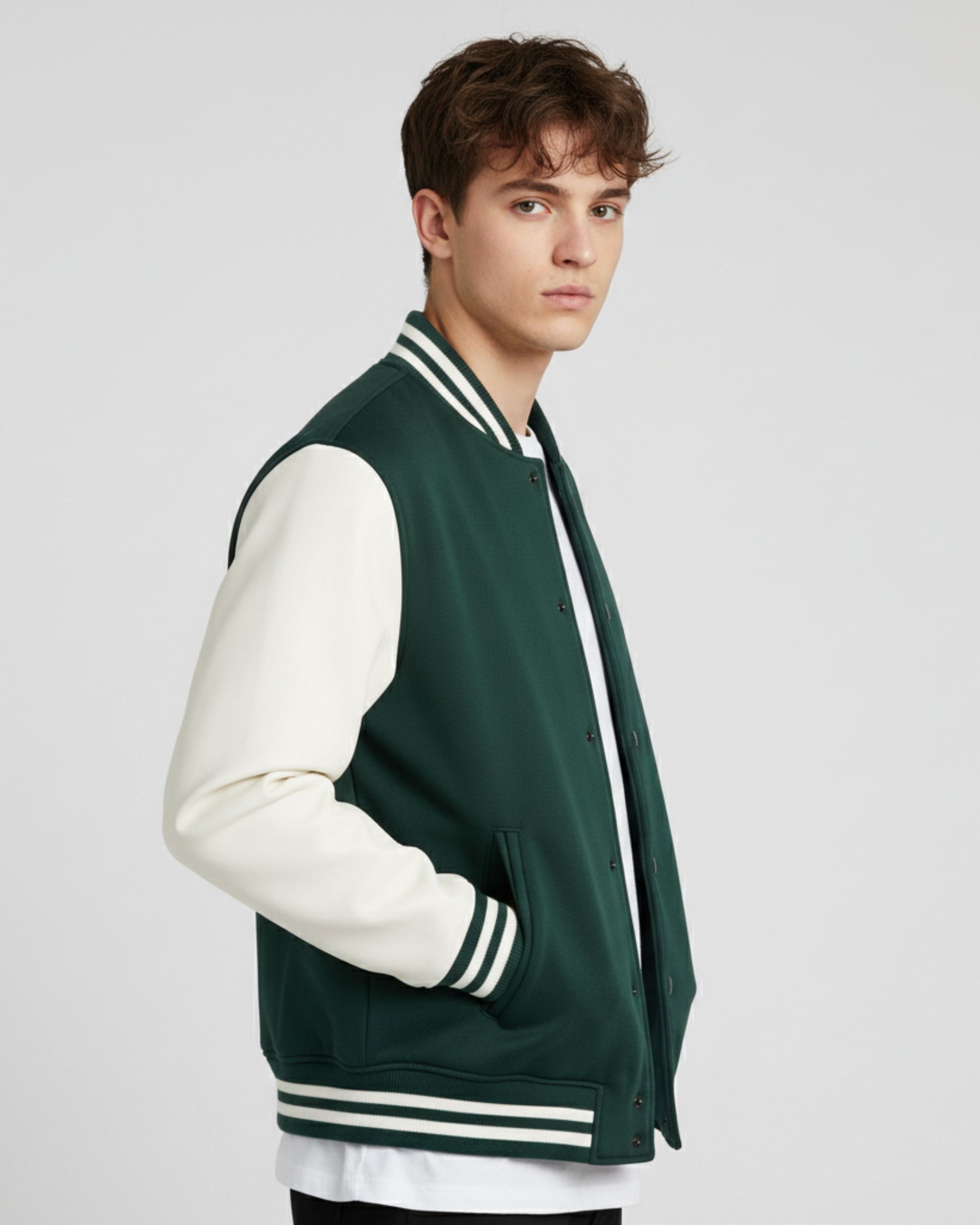 Varsity Jacket Bottle Green