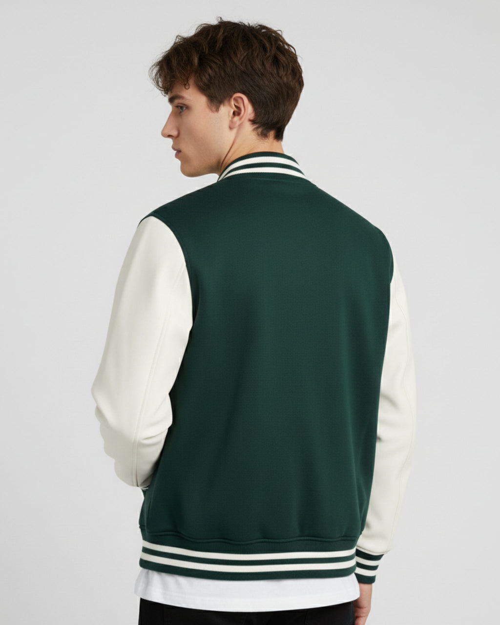 Varsity Jacket Bottle Green