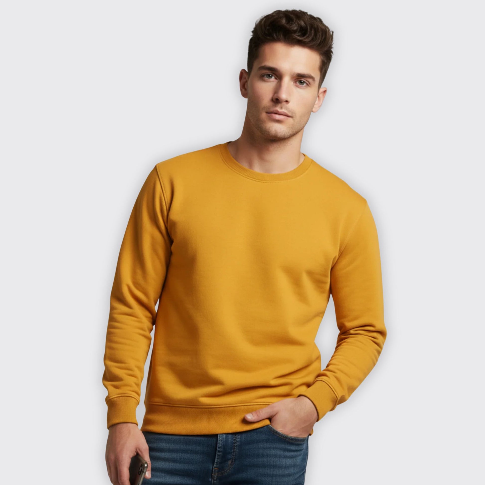 VYBE Regular Fit Sweatshirt Mustard Yellow