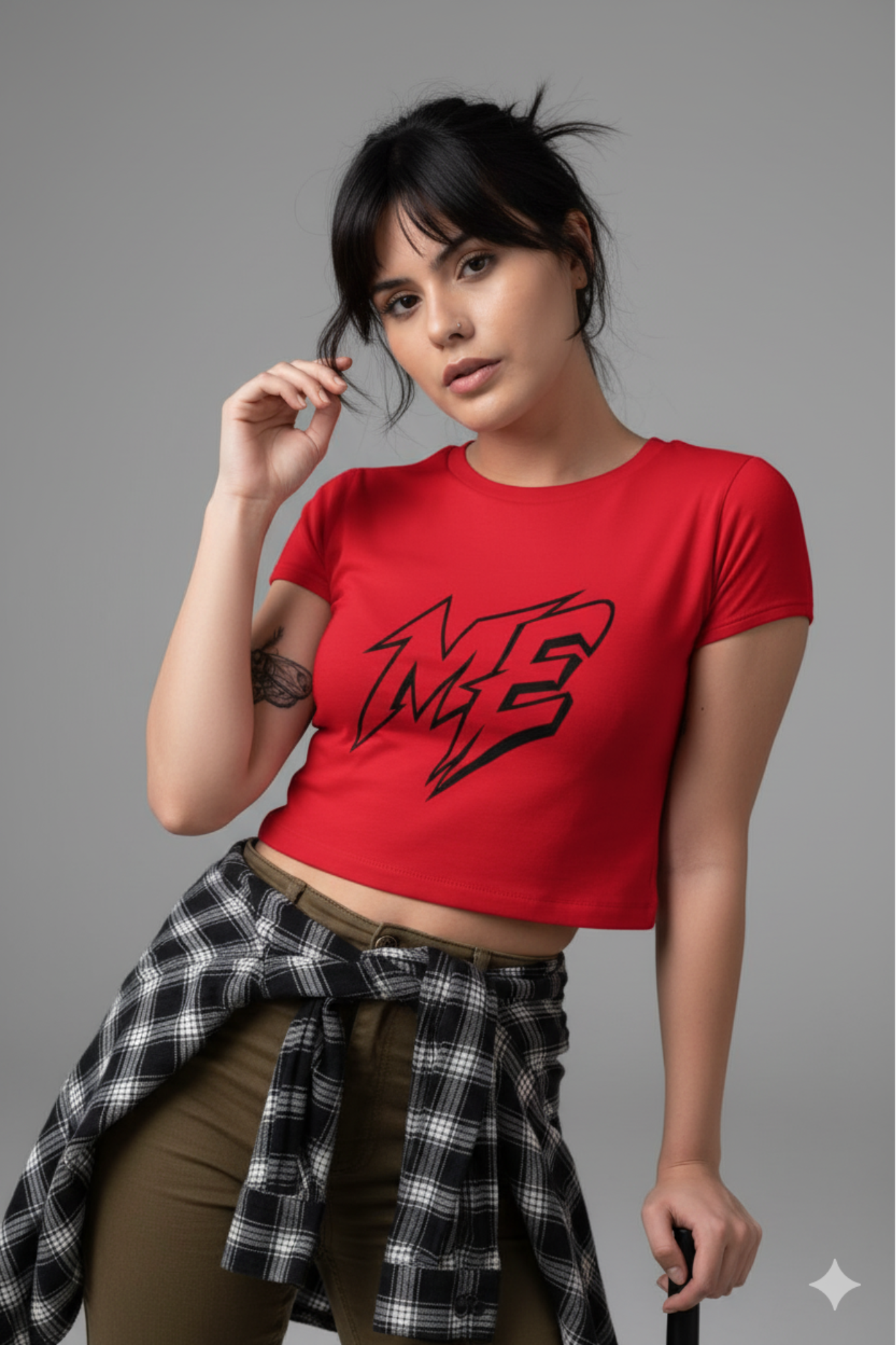 Bold Red ME Crop Top