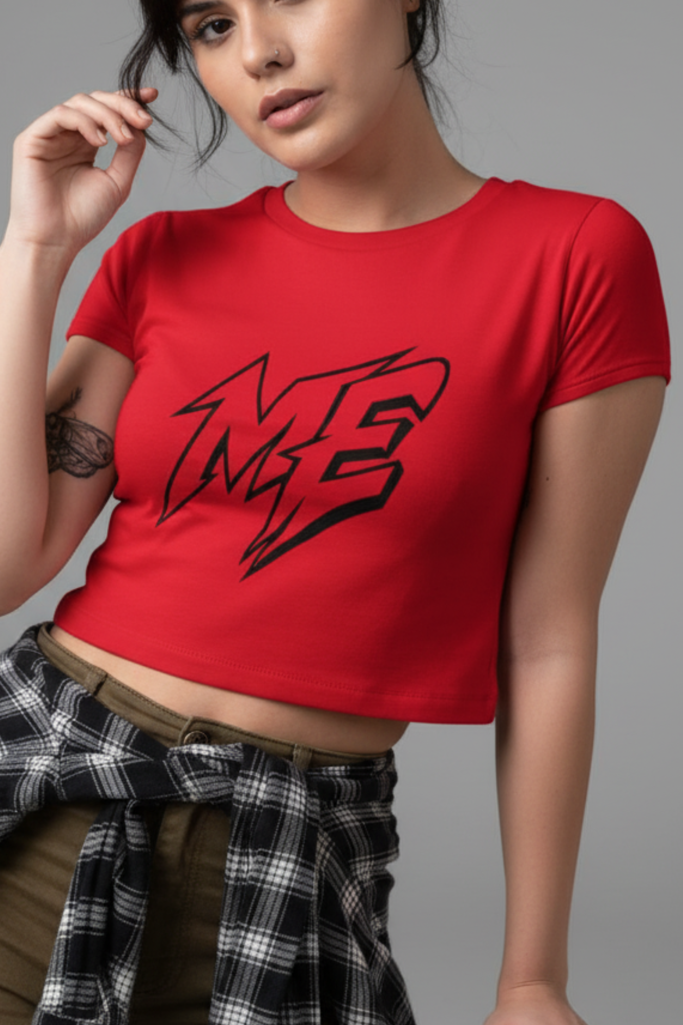 Bold Red ME Crop Top