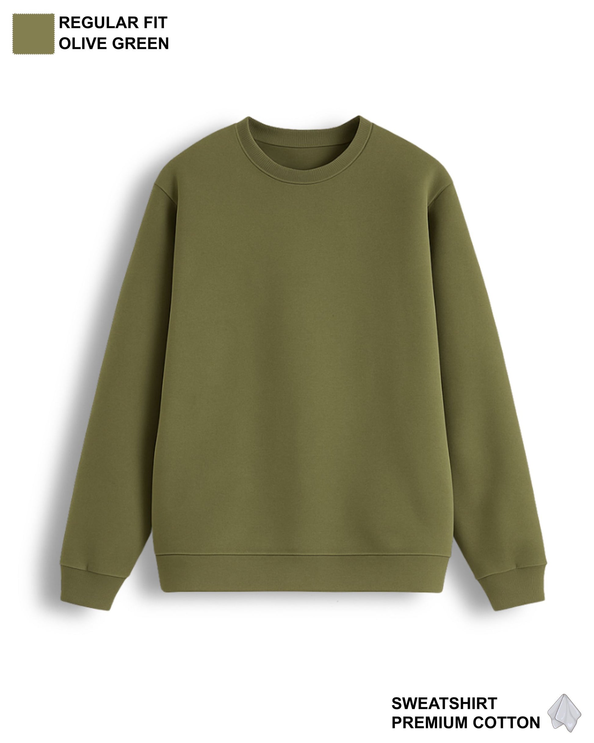 VYBE Regular Fit Sweatshirt Olive Green