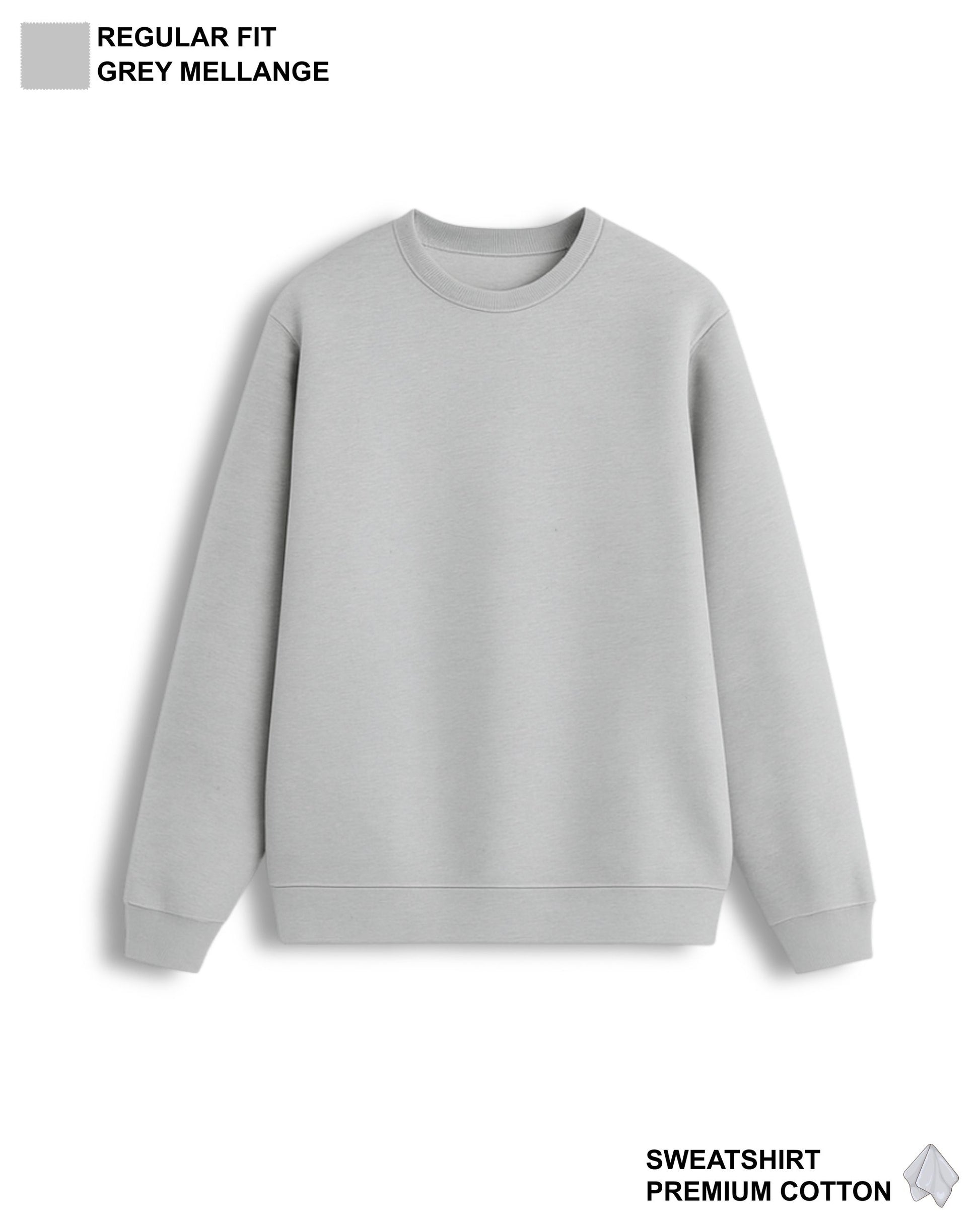 VYBE Regular Fit Sweatshirt Grey Mellange