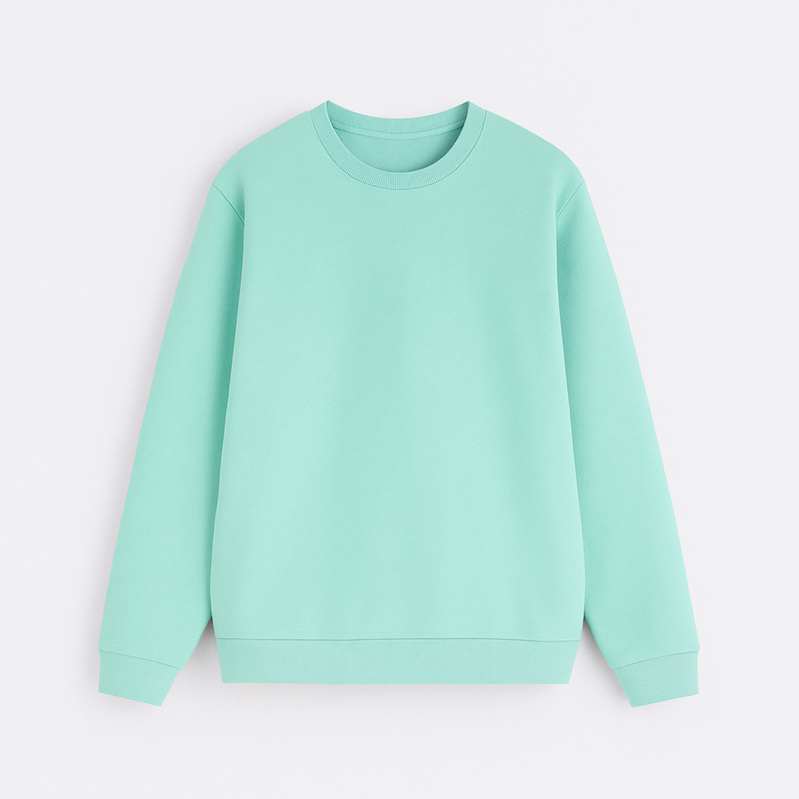Solid Regular Fit Sweatshirt Mint