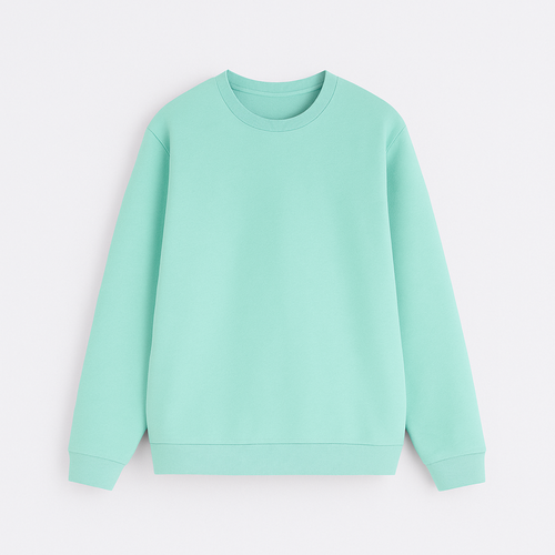 Solid Regular Fit Sweatshirt Mint