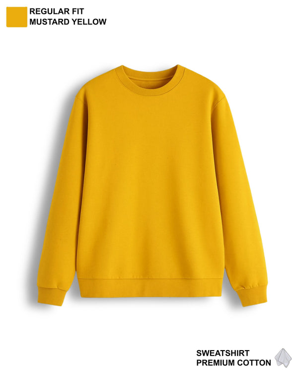 VYBE Regular Fit Sweatshirt Mustard Yellow