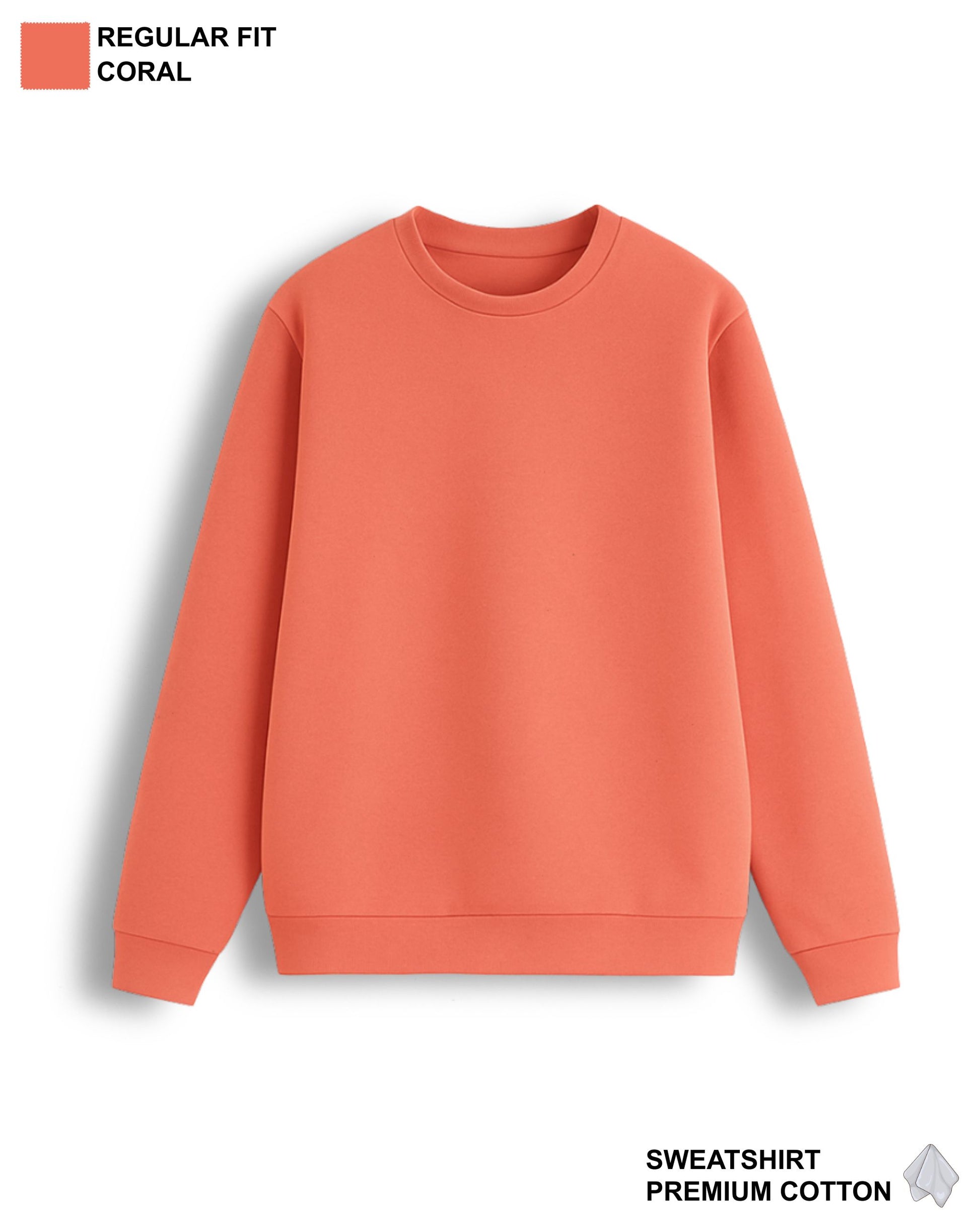 VYBE Regular Fit Sweatshirt Coral