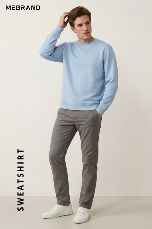 Regular Fit Sweatshirt Baby Blue