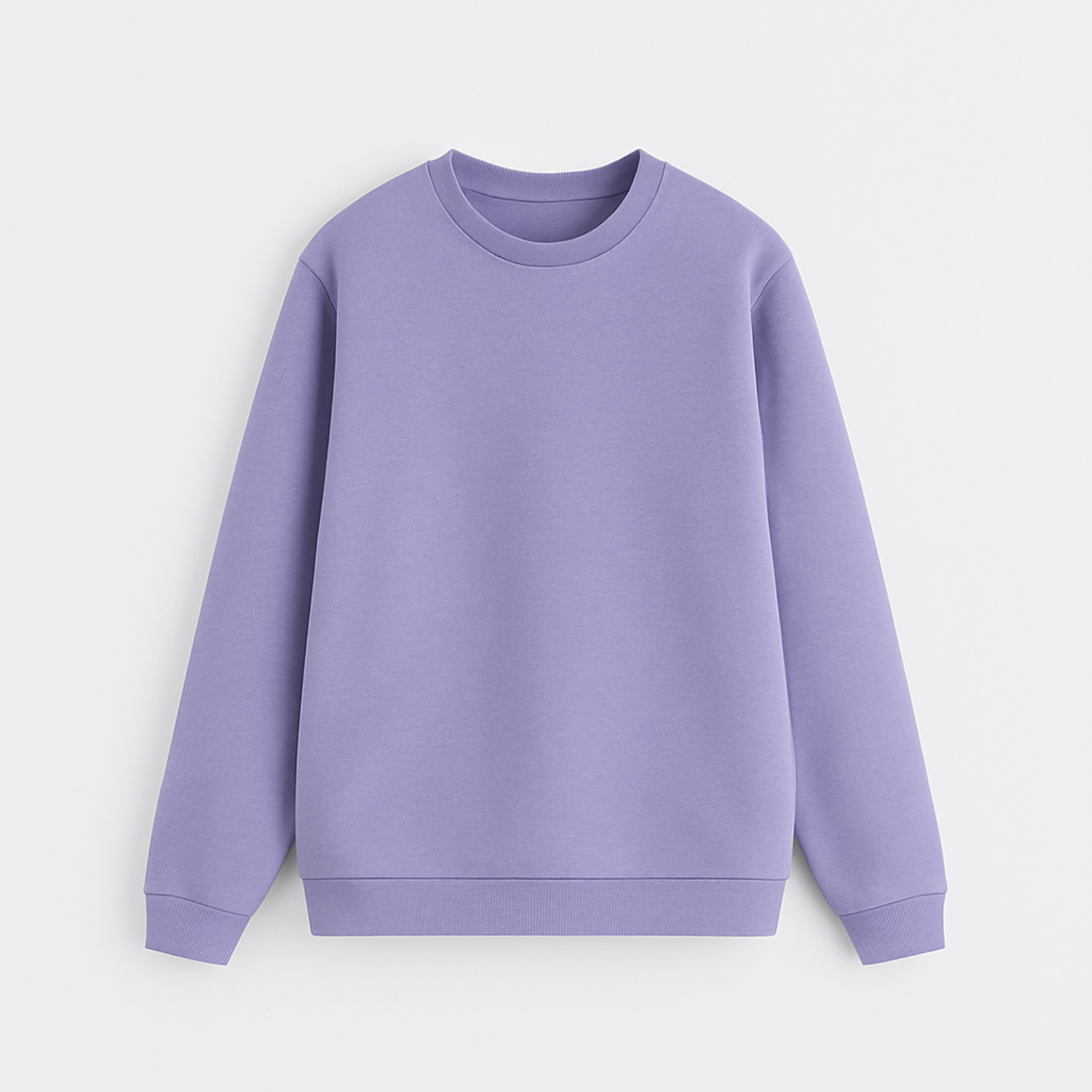 Solid Regular Fit Sweatshirt Lavender