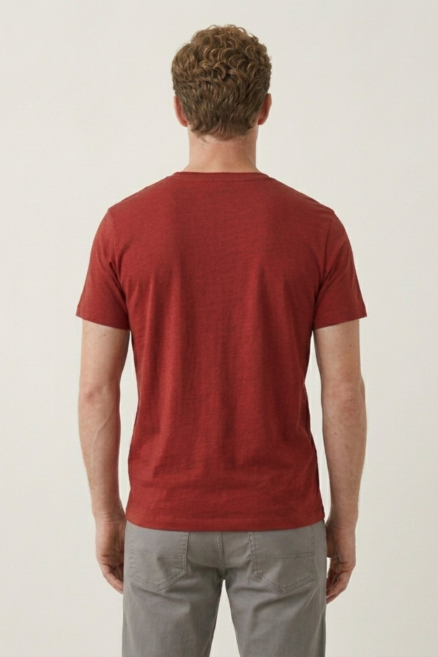 V Neck T-Shirt Red