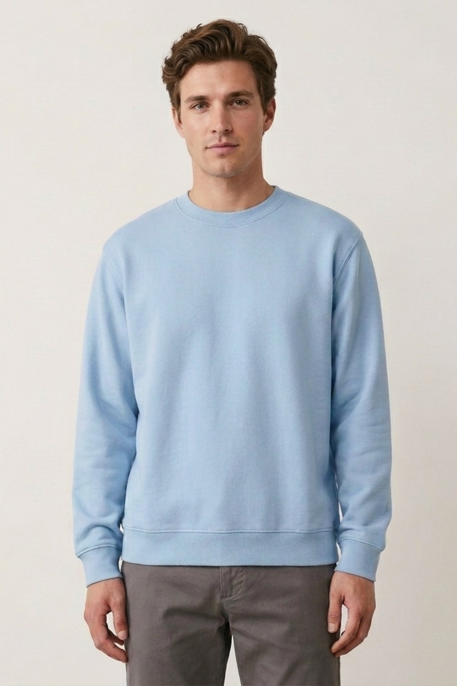 Regular Fit Sweatshirt Baby Blue