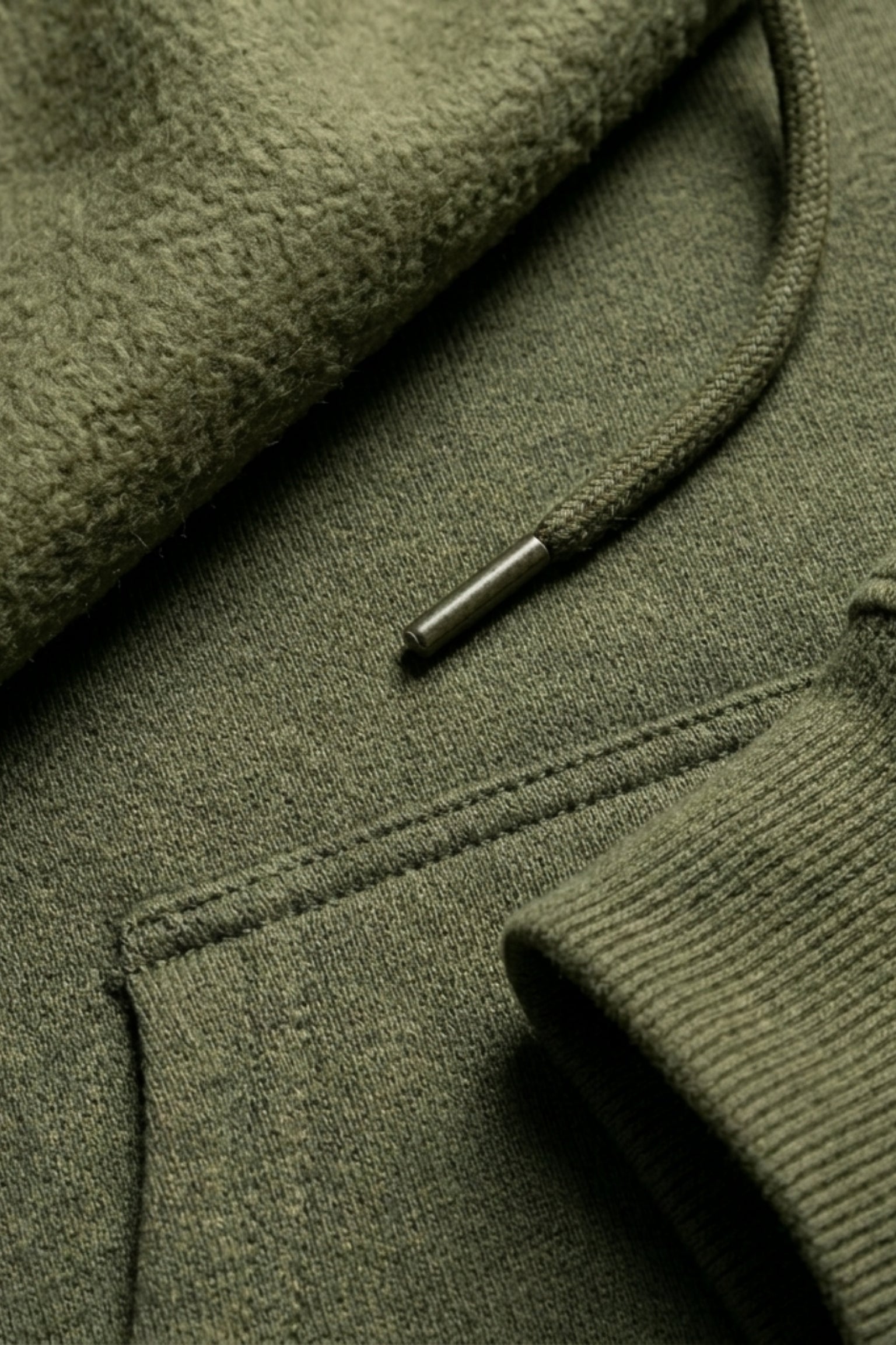 Regular Fit Hoodie Olive Green