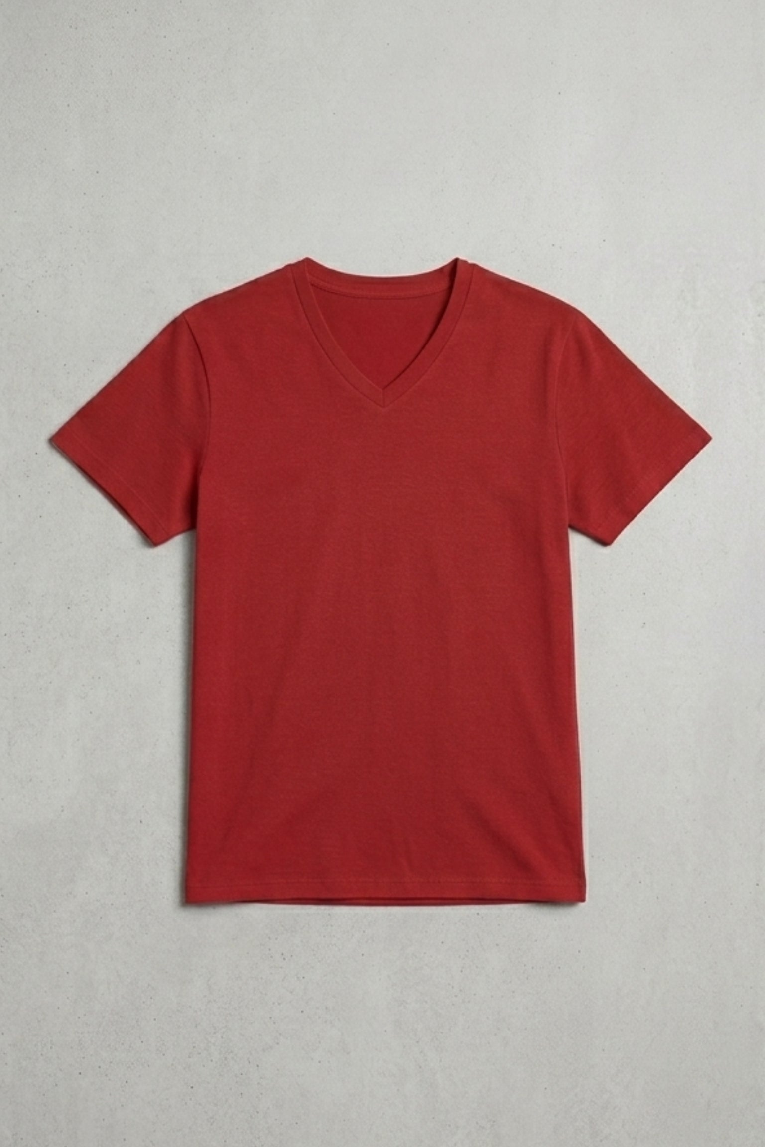 V Neck T-Shirt Red