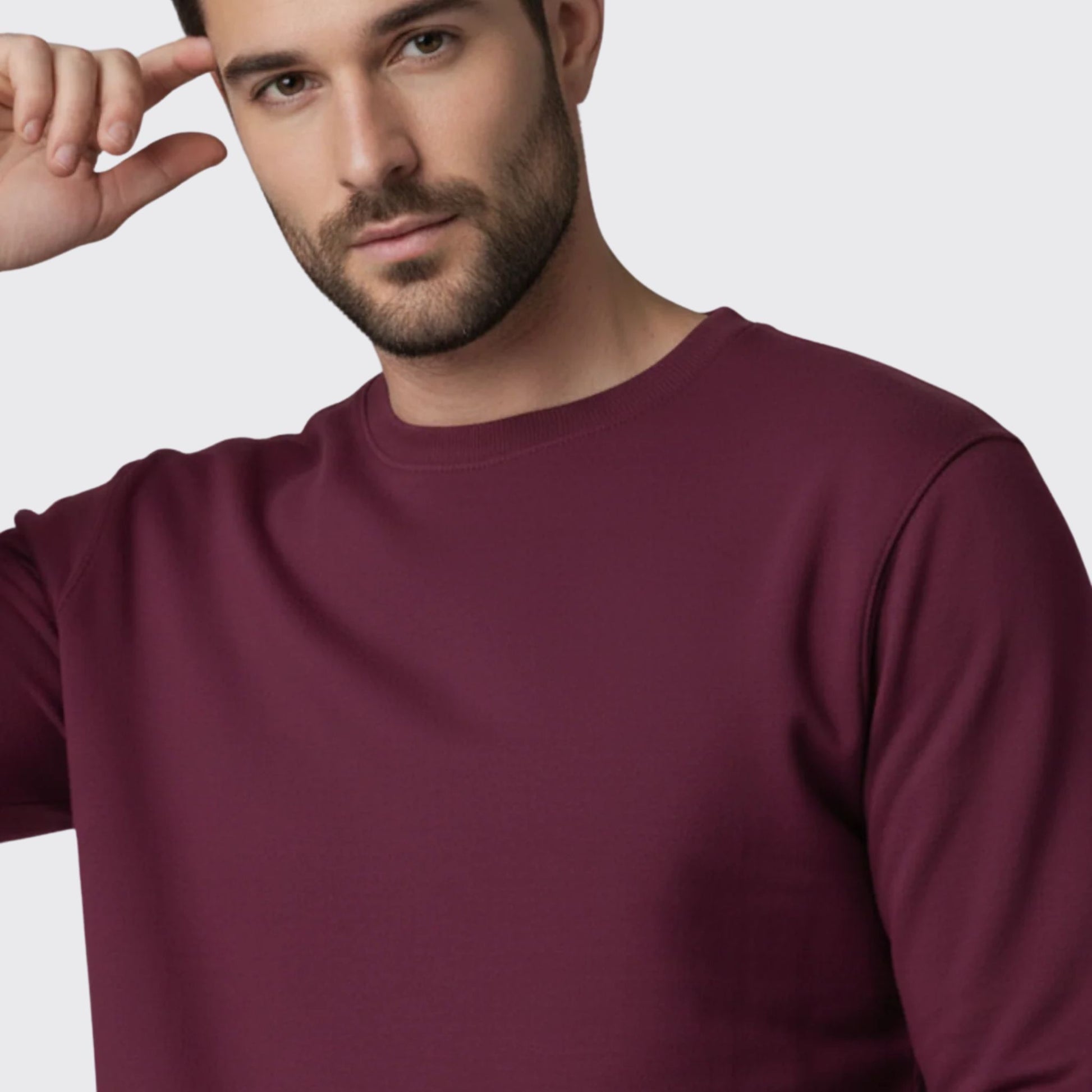 VYBE Regular Fit Sweatshirt Maroon
