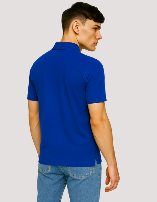 Solid Polo T-Shirt Premium Cotton Royal Blue