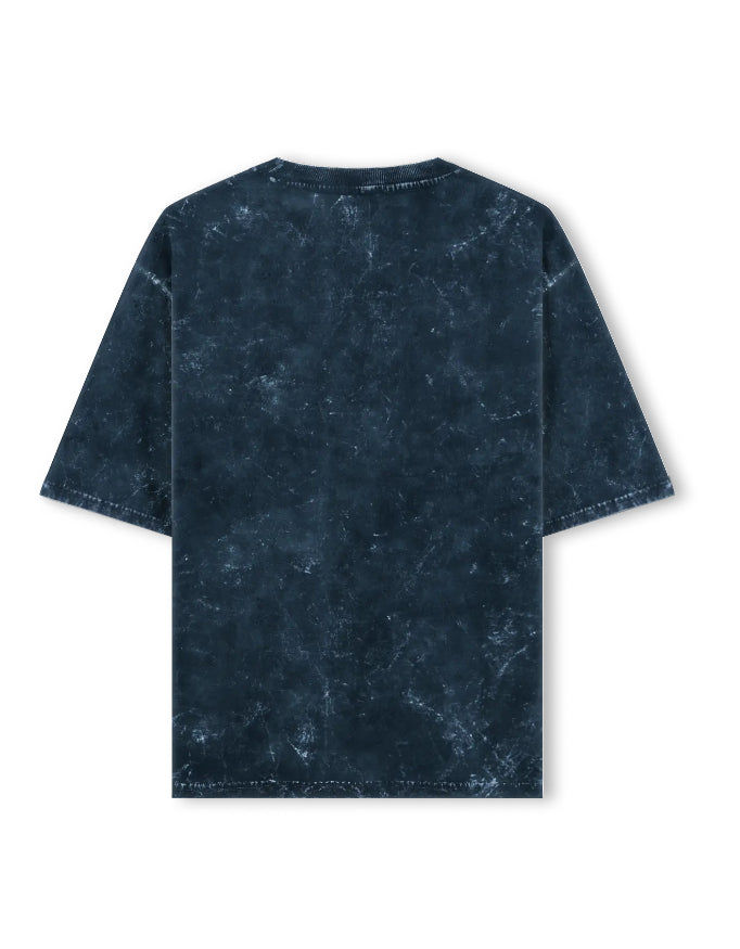 DustEdge Washed Oversize T-Shirt Navy Blue