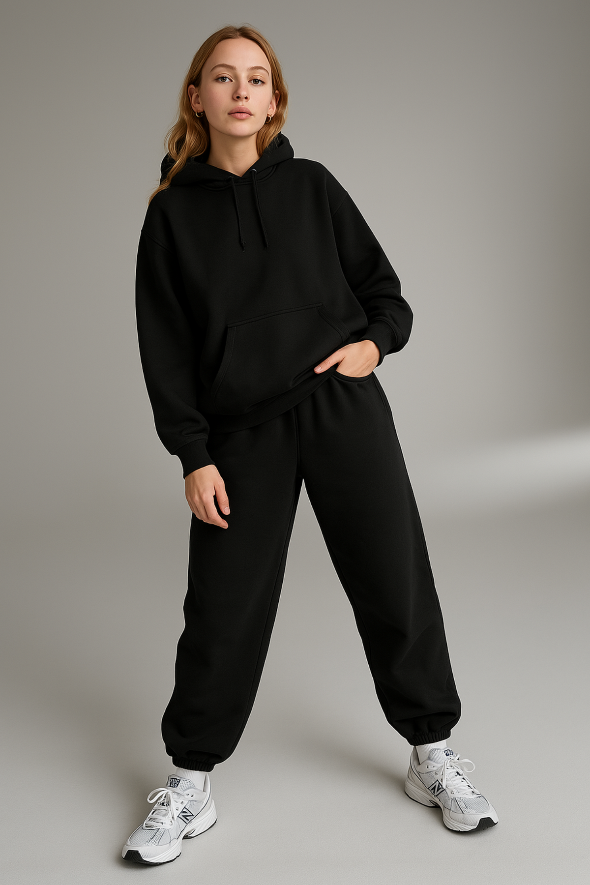 Women’s Premium Cotton Hoodie Black