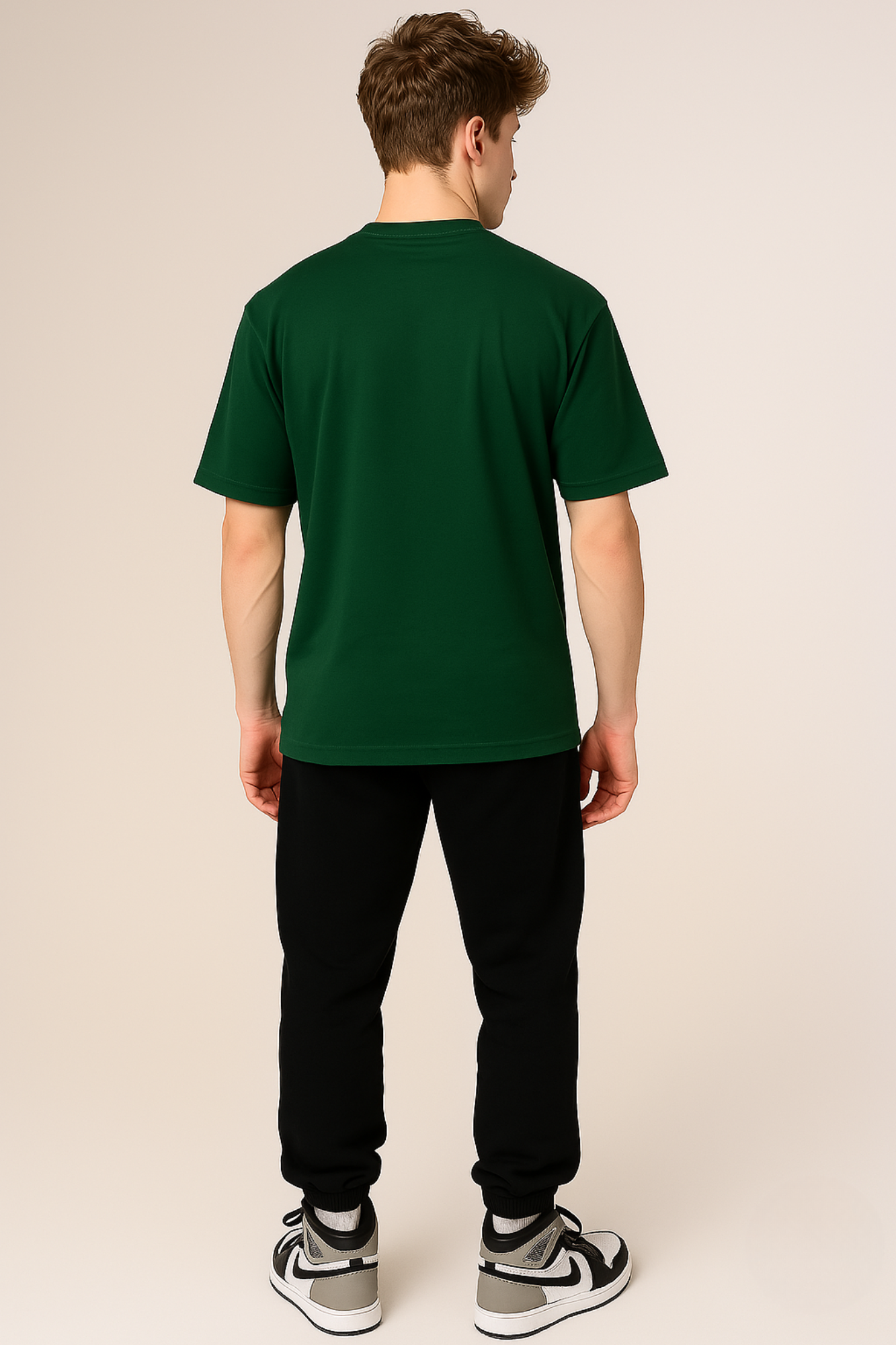 Men’s Oversized T-Shirt Premium Cotton Bottle Green