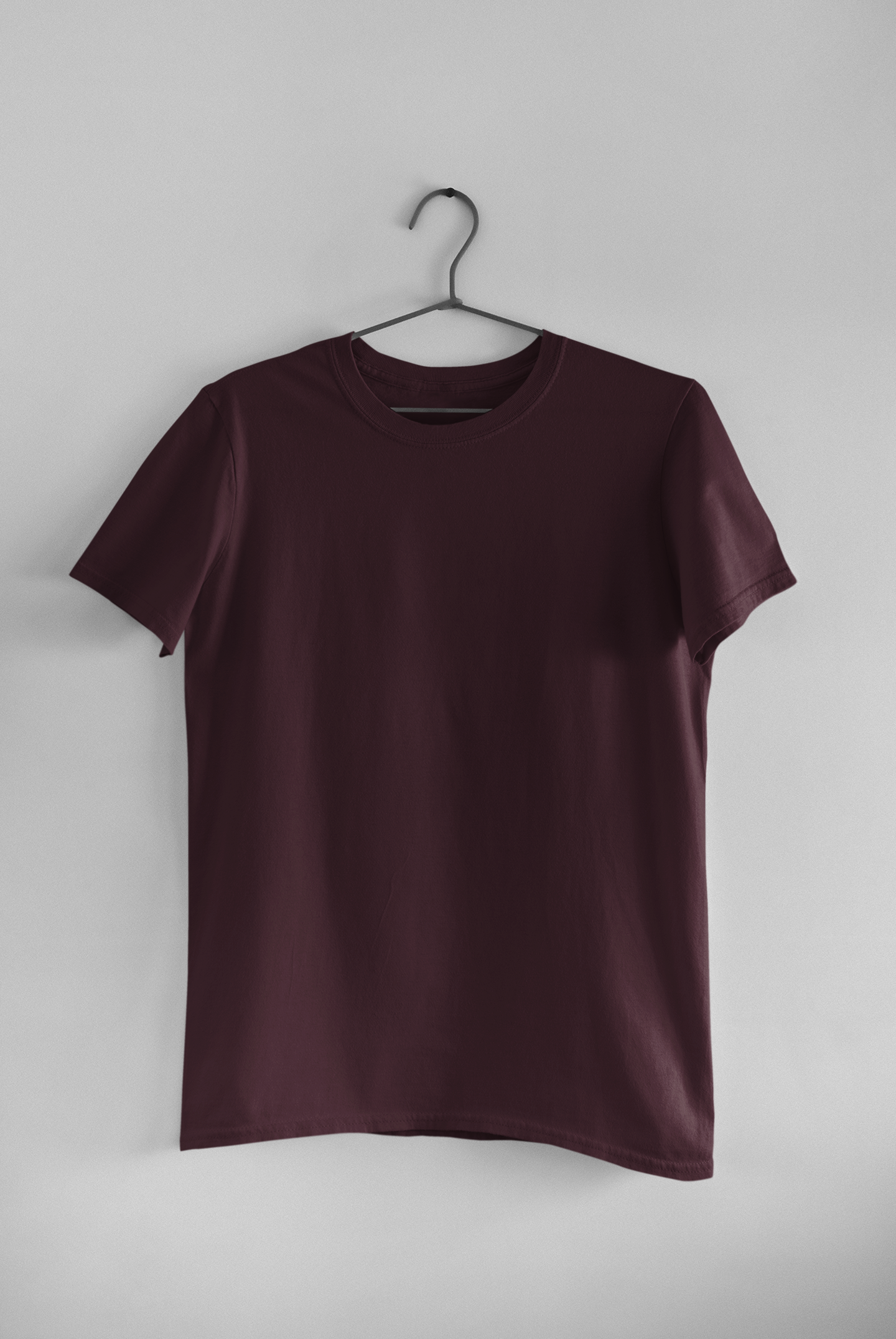 Maroon 180 GSM Cotton Regular Fit T-Shirt – Pre-Shrunk