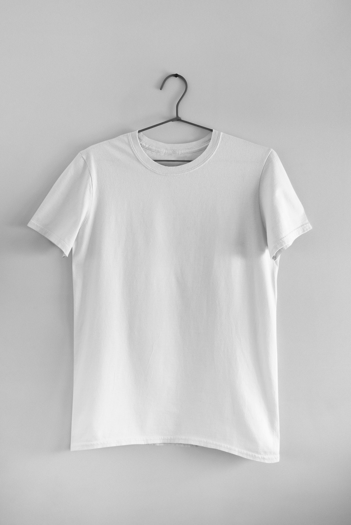 White 100% Cotton Regular Fit T-Shirt – 180 GSM Bio-Washed