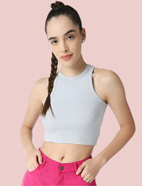 Women’s Sleeveless Crop Top Meesho