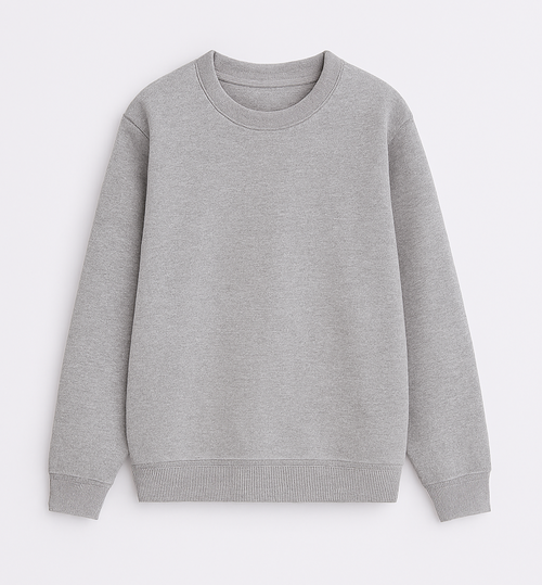 Solid Regular Fit Sweatshirt Grey