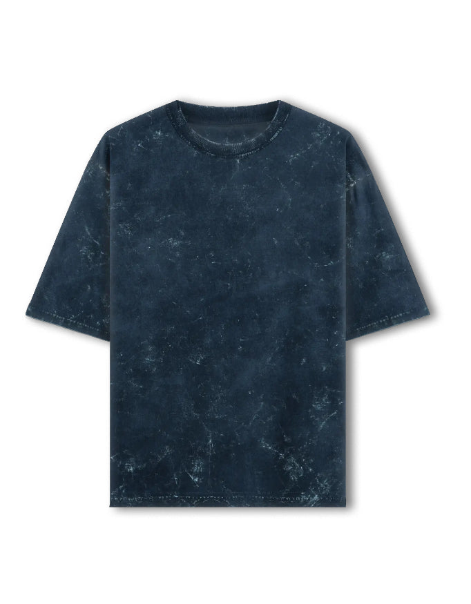 DustEdge Washed Oversize T-Shirt Navy Blue