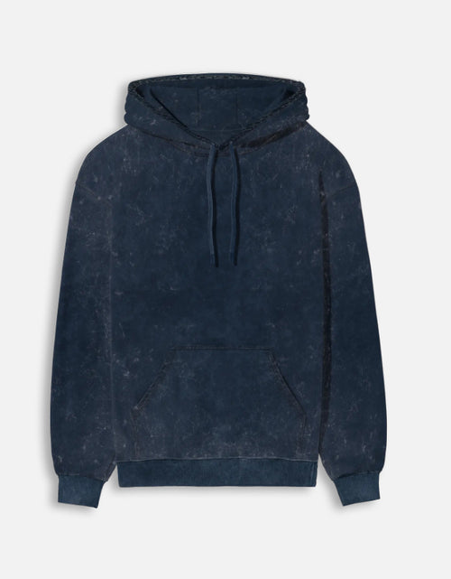 DustEdge Washed Regular Fit Hoodie Navy Blue