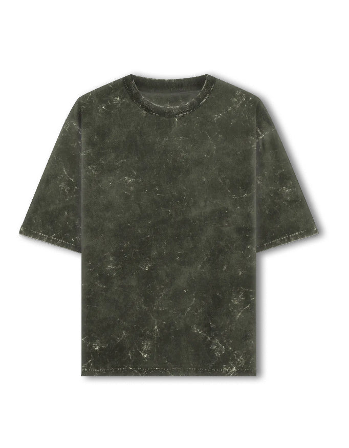 DustEdge Washed Oversize T-Shirt Olive Green