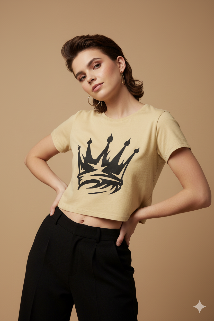 Mebrand Crowned Grace Crop Top