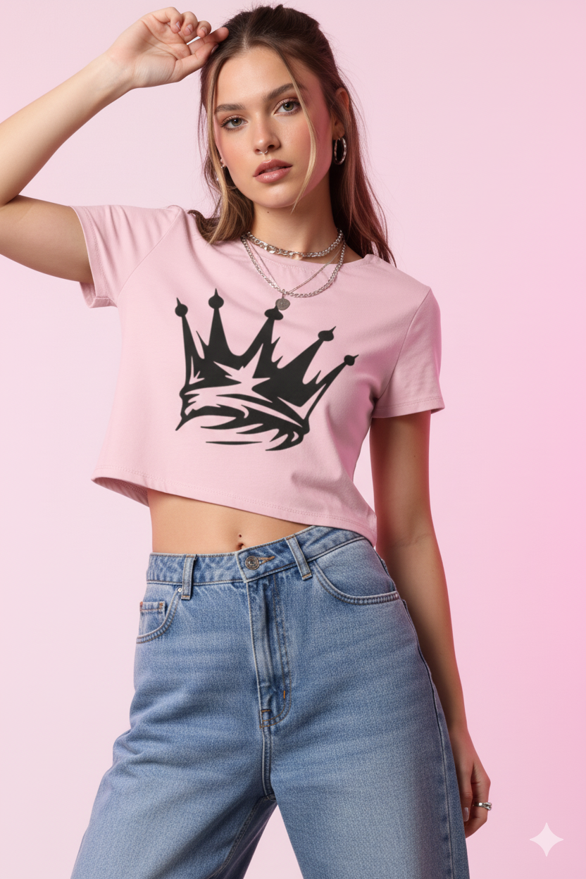 Mebrand Crowned Bliss Crop Top