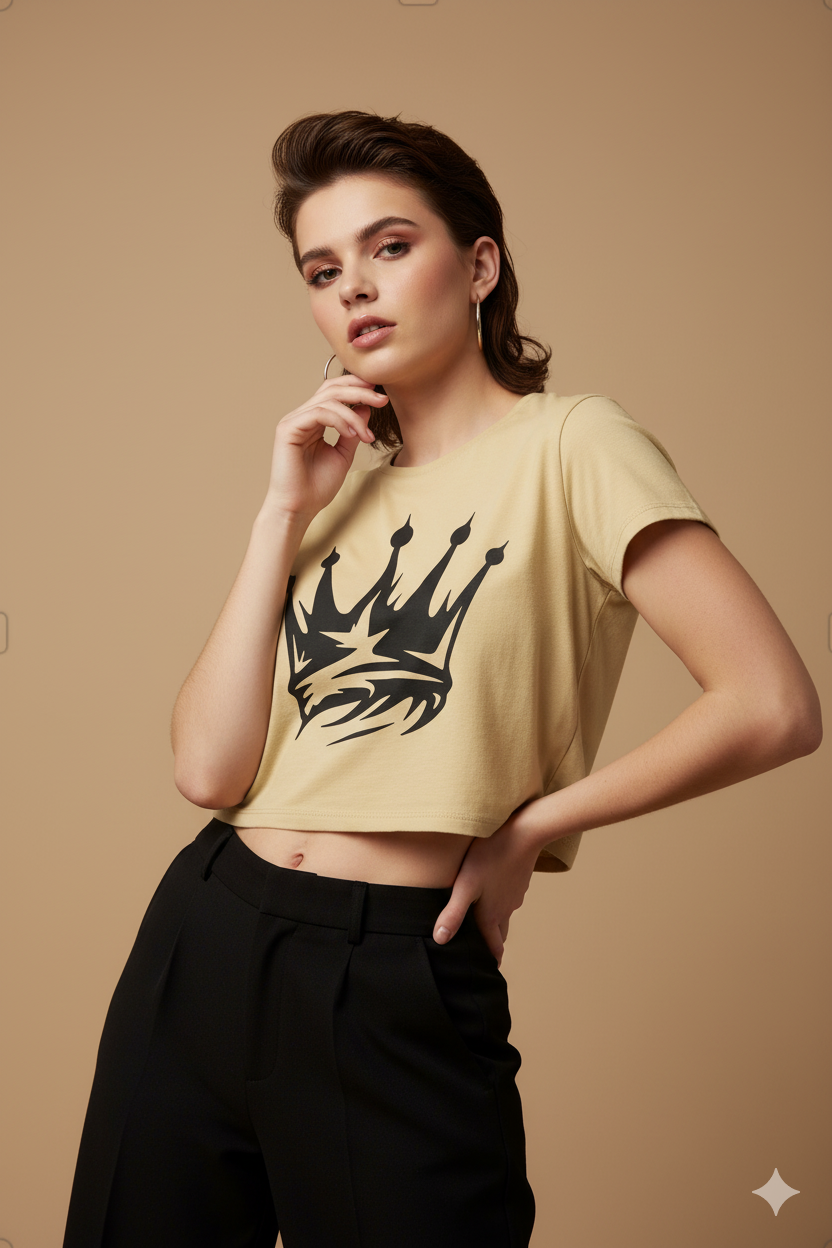Mebrand Crowned Grace Crop Top