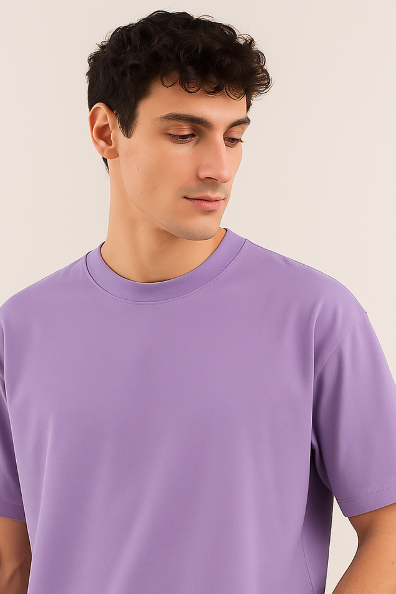 Men’s Oversized T-Shirt Premium Cotton Lavender