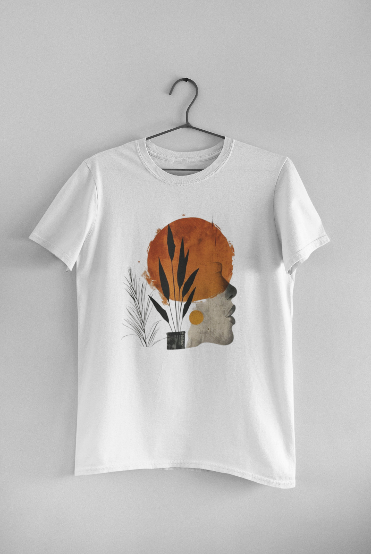 Men’s white graphic print cotton t-shirt – Mebrand regular fit, 180 GSM, short sleeve, casual wear.