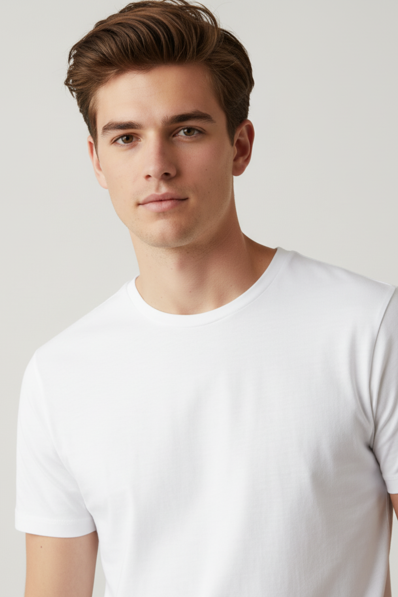 Stylish White bio-washed stretch t-shirt – Mebrand everyday wear