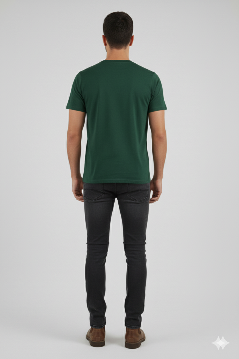 Bottle Green Adventure Graphic Cotton T-Shirt – Explore Print