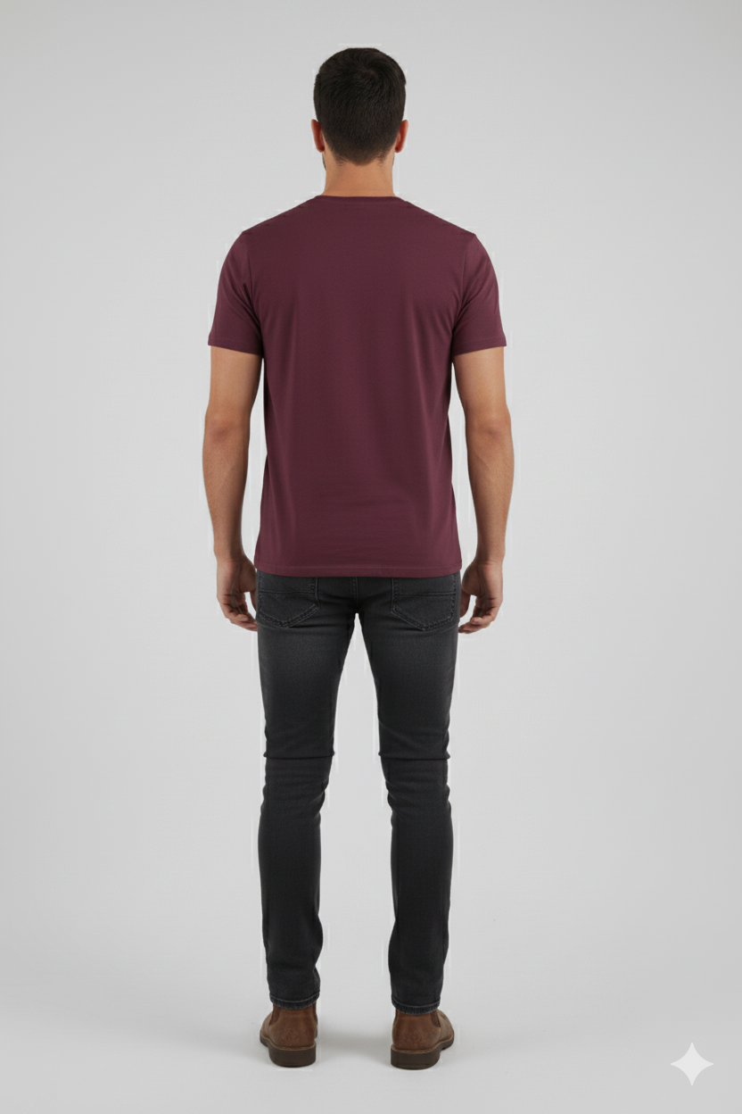 Maroon Men’s Explore Graphic Printed T-Shirt Casual Wear