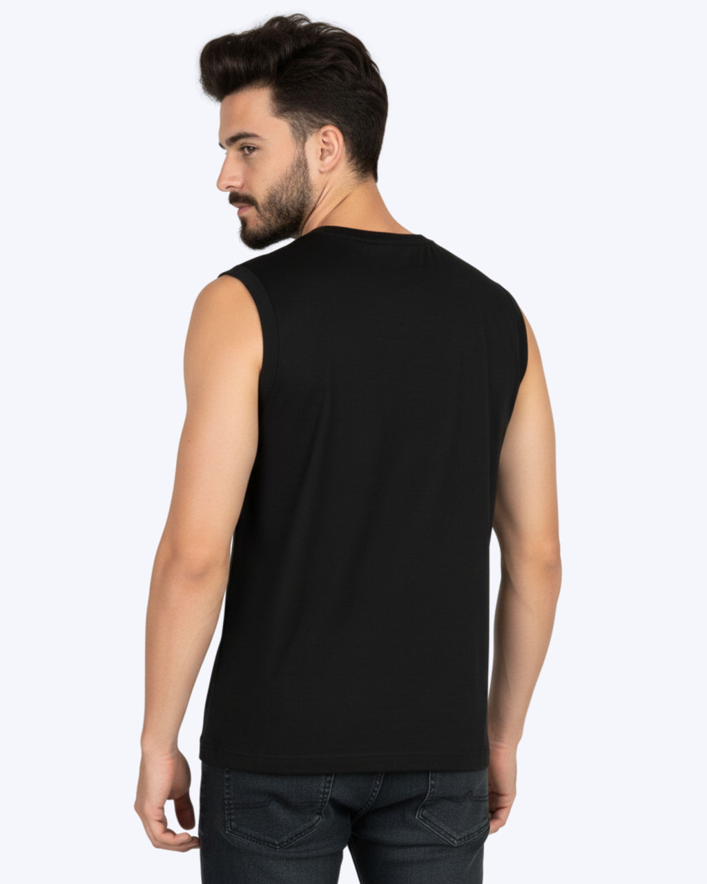 WAVY Sleeveless Tee Black