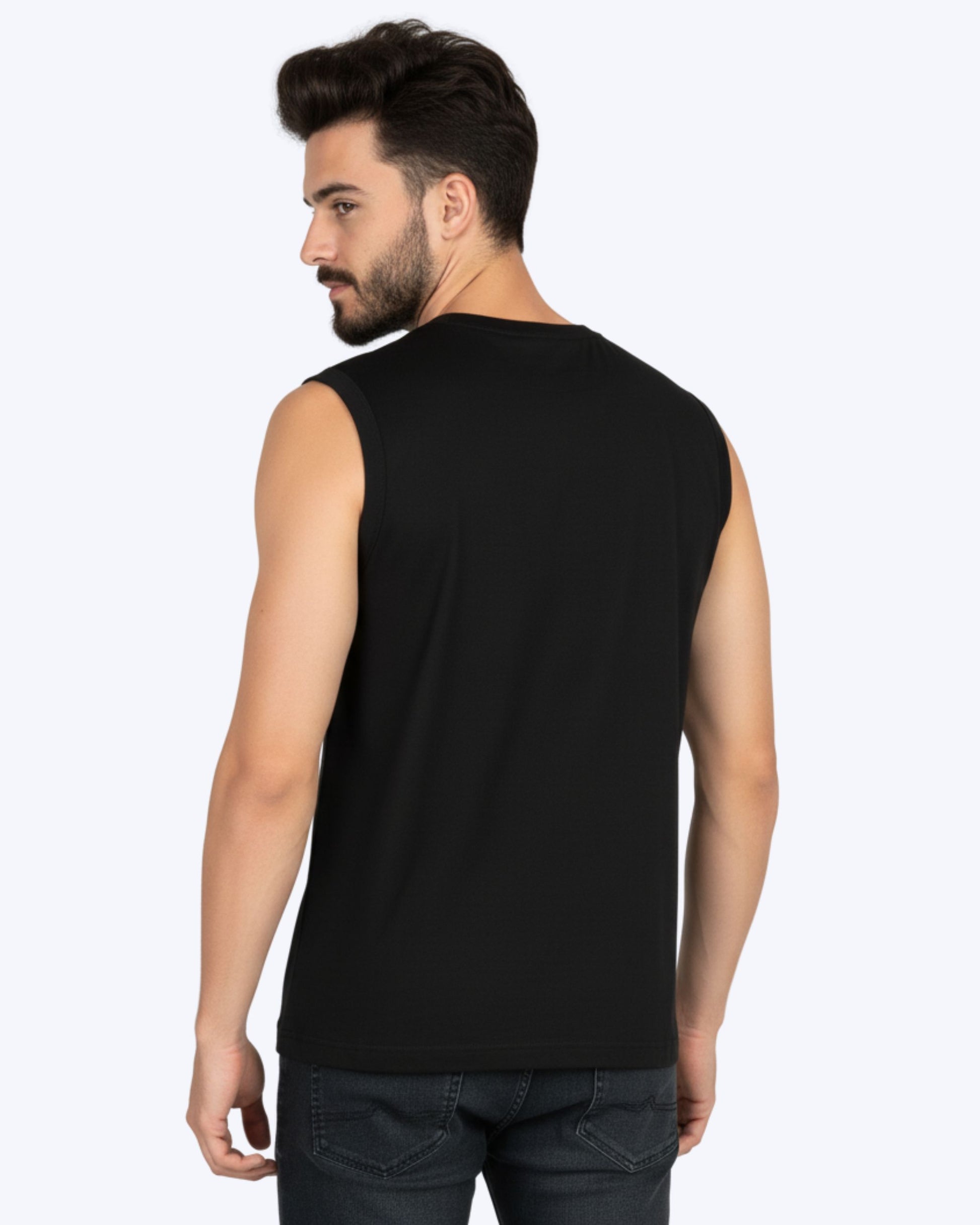 WAVY Sleeveless Tee Black
