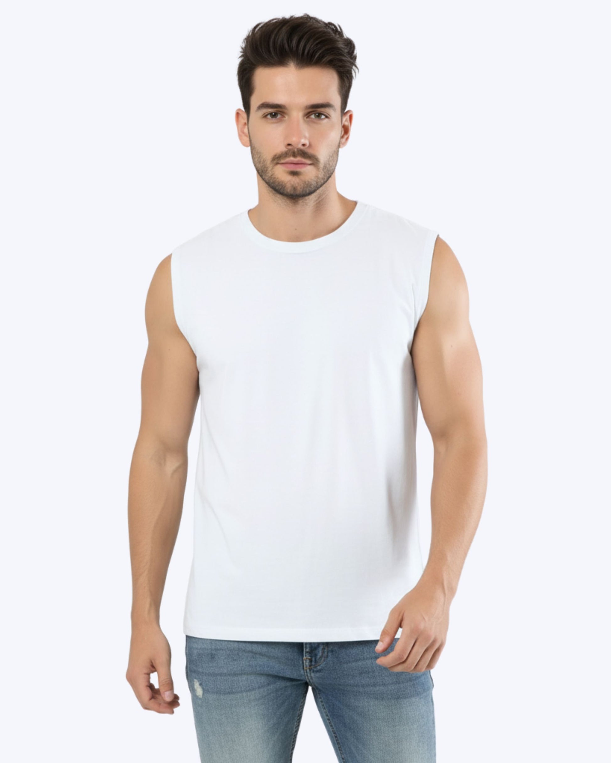 WAVY Sleeveless Tee White