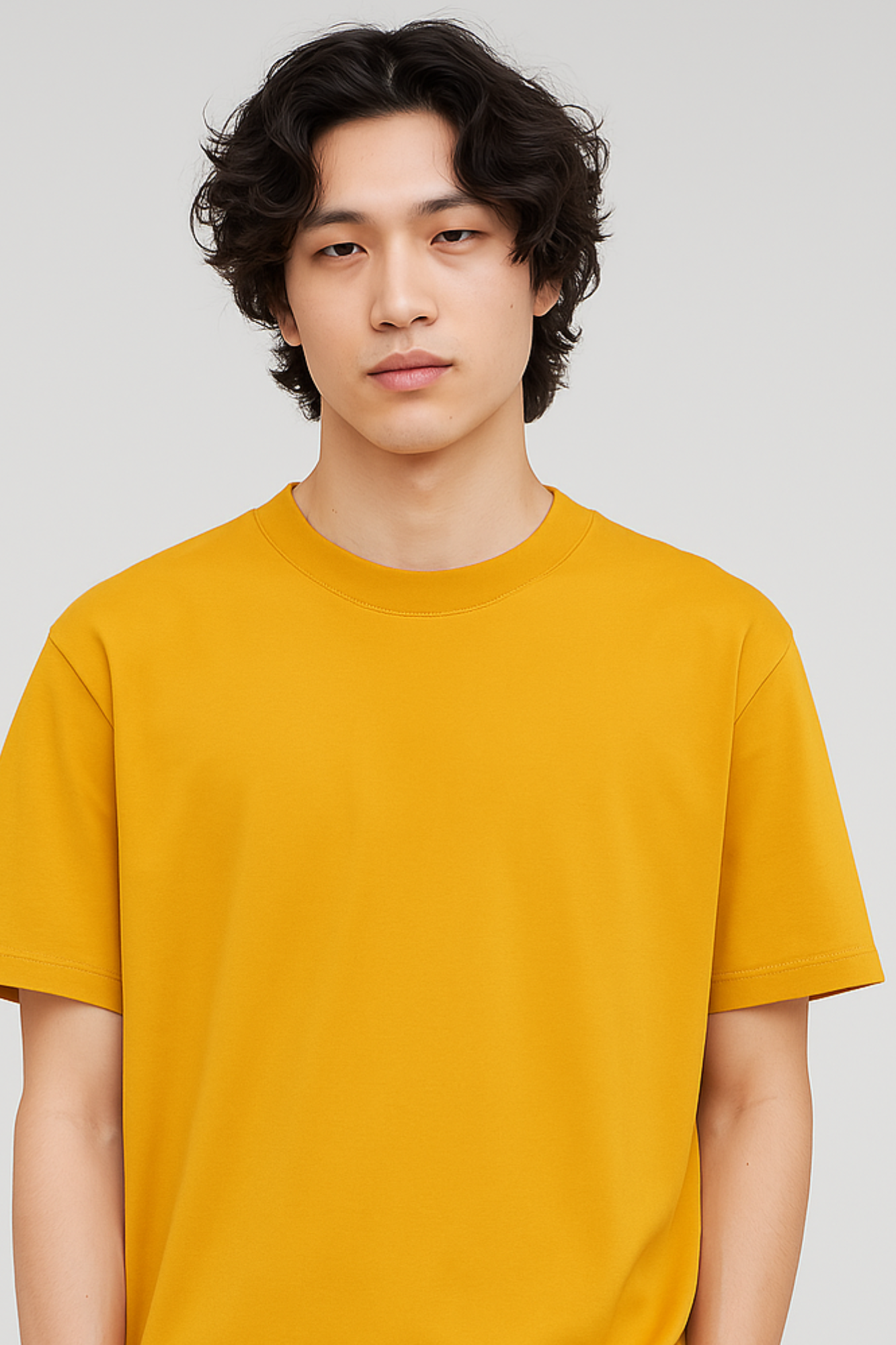 Men’s Oversized T-Shirt Premium Cotton Mustard Yellow