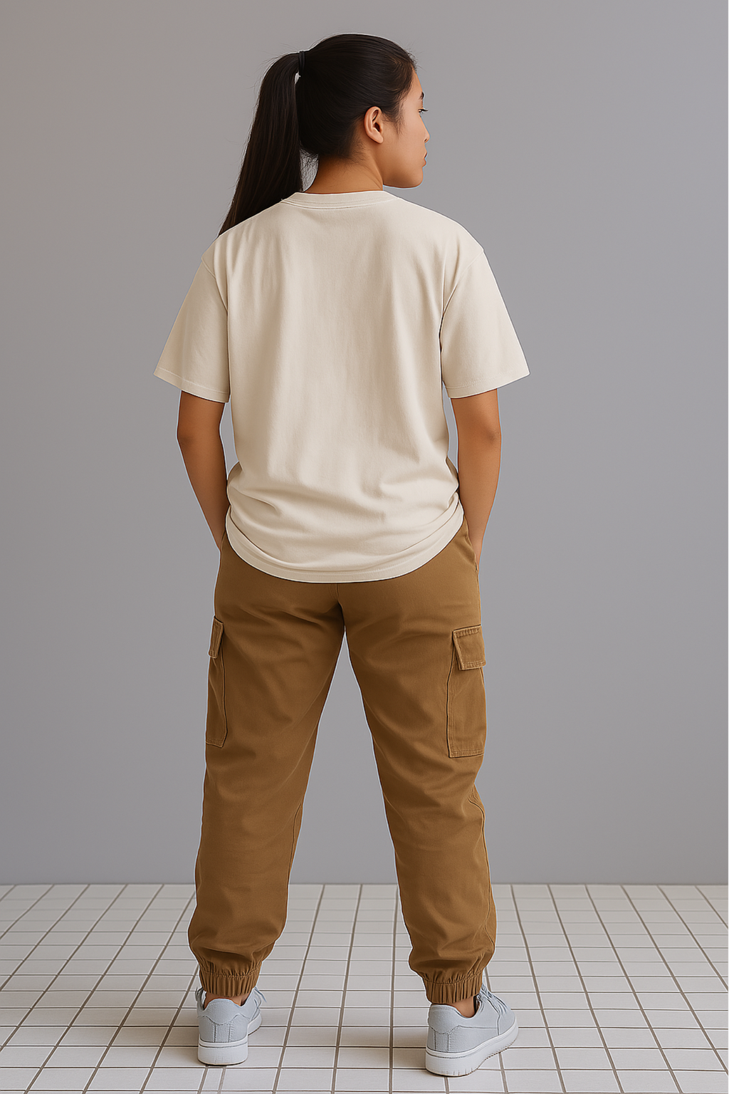 Women Premium Cotton Oversized T-Shirt Off White