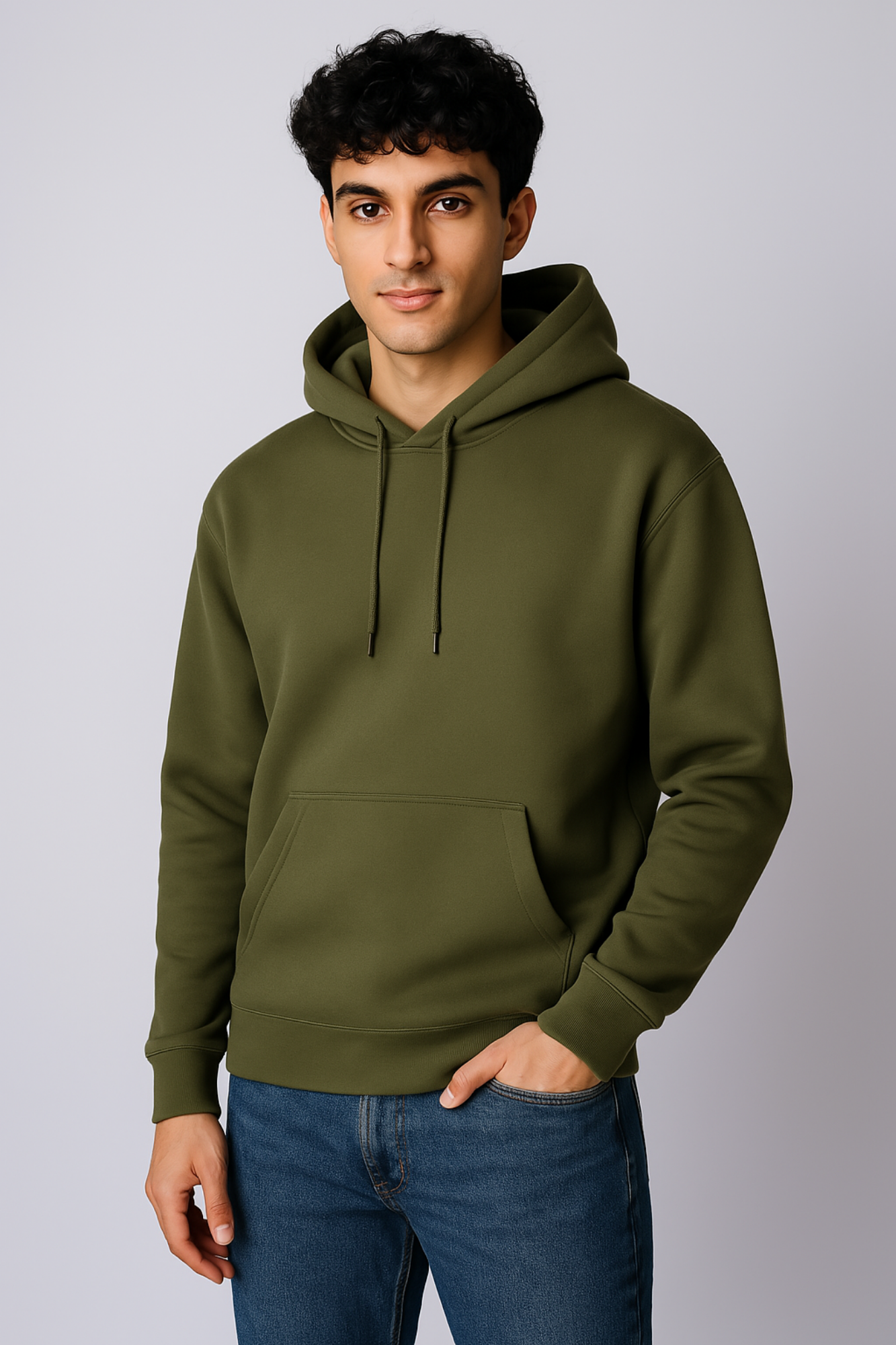 Classic Hoodie | Regular Fit | Olive Green