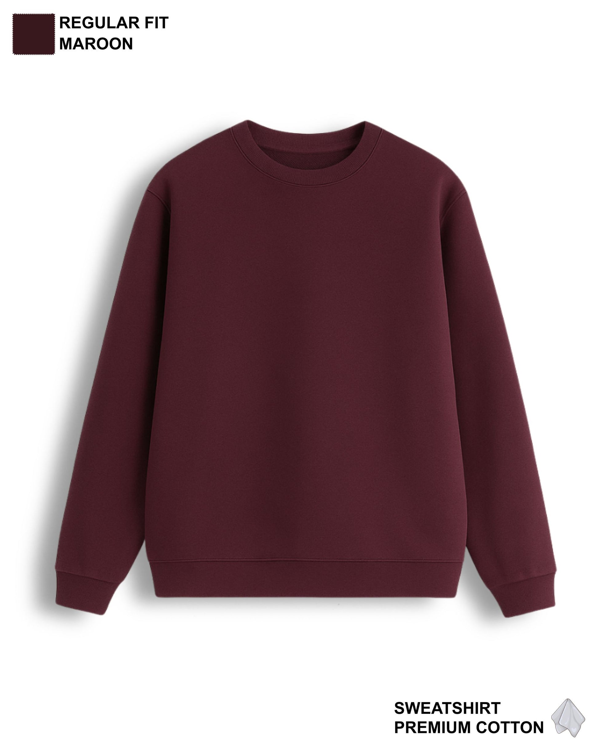VYBE Regular Fit Sweatshirt Maroon