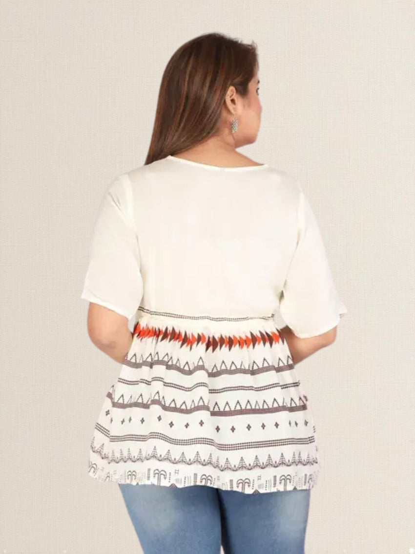 Women Embroidered Printed Top Meesho